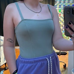 FITTED GREEN BODYSUIT